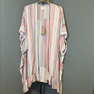 True Craft oversized Multicolor Striped Kimono